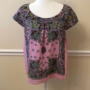 Anthropologie Moulinette Soeurs 100% Silk Blouse Size Medium EUC